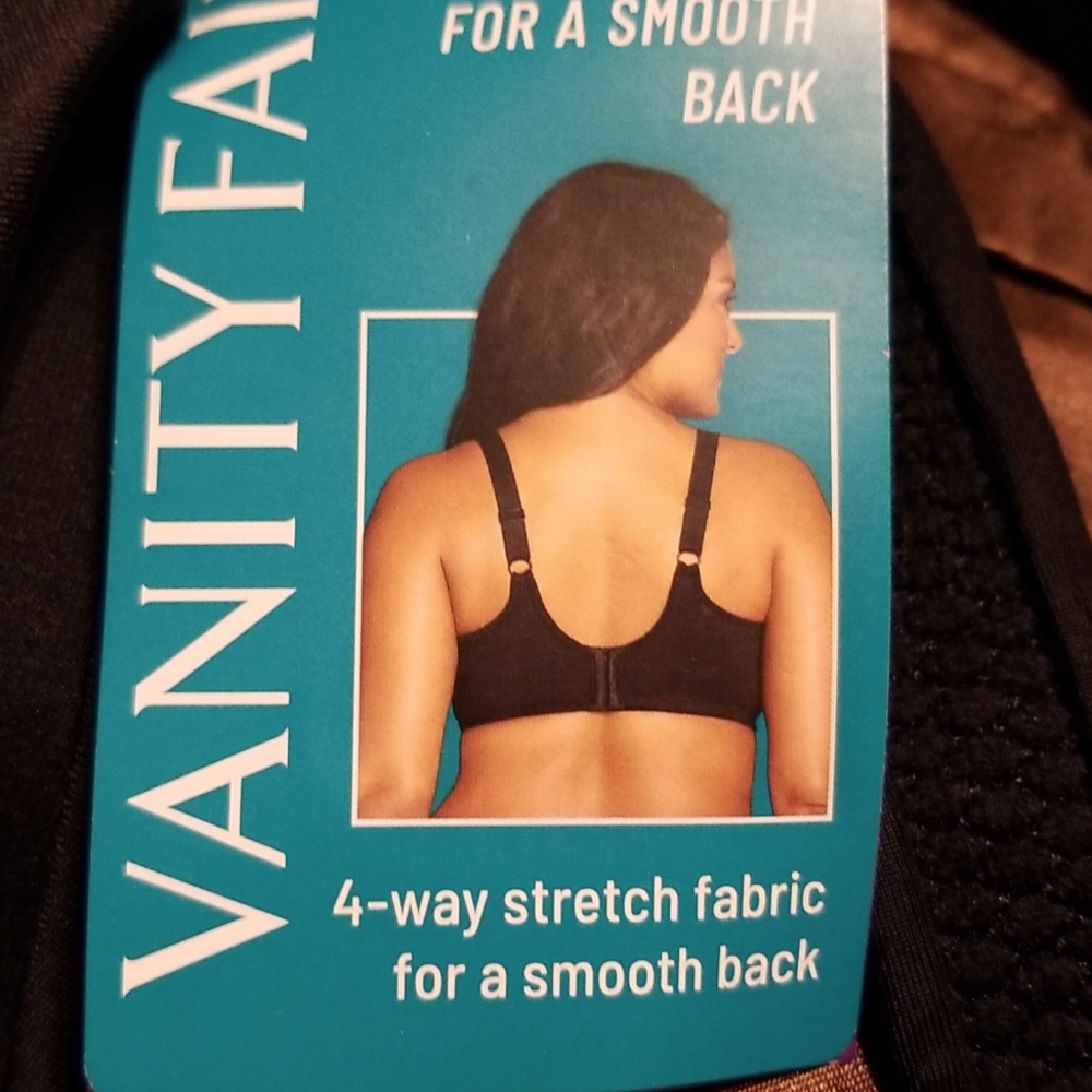 NWT VANITY FAIR 76380 FULL FIGURE BEAUTY BACK SMOOTHING BRA 36H